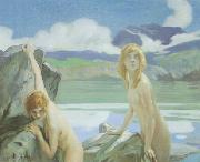 Paul Emile Chabas Two Bathers oil on canvas